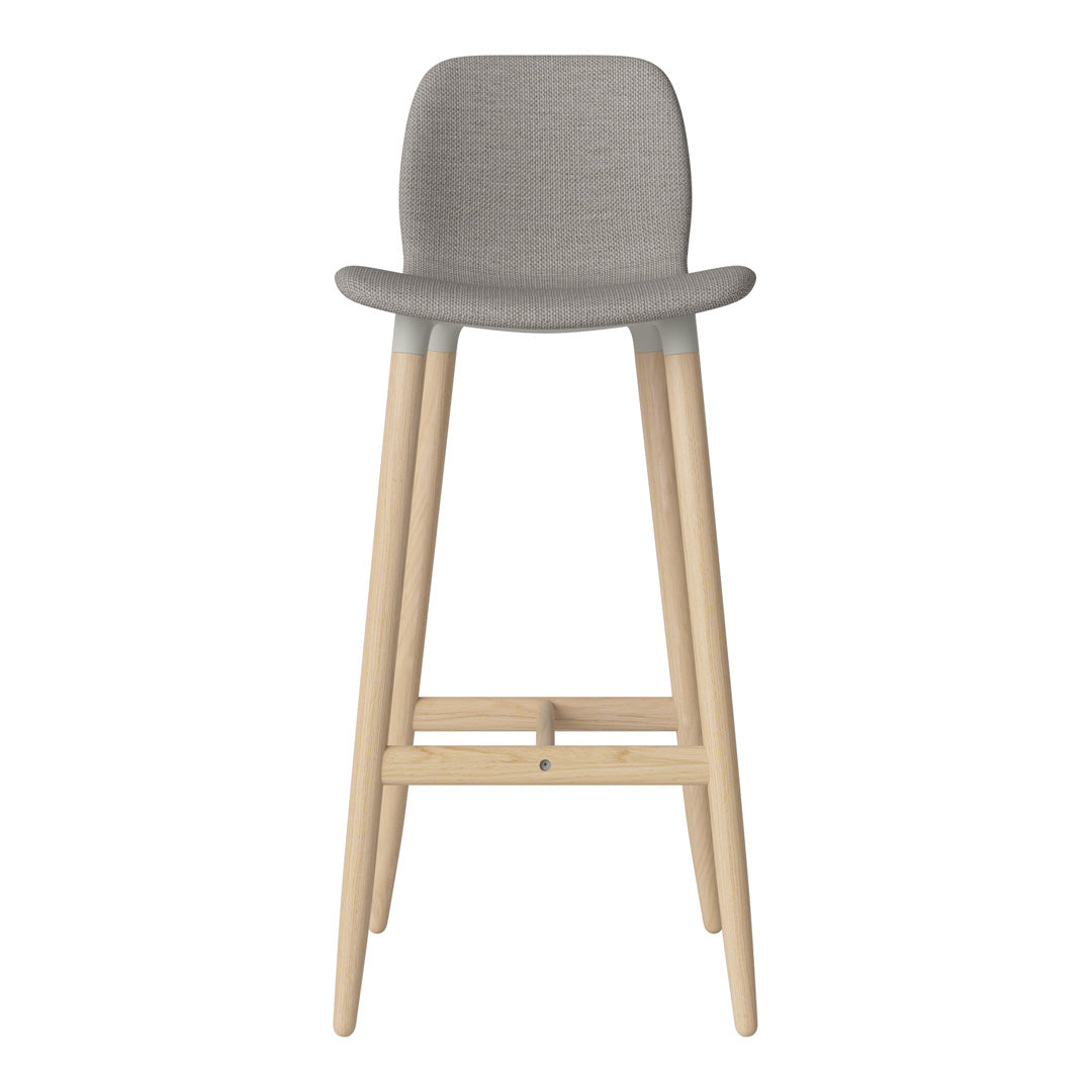 Seed Bar Chair - Upholstered - Oiled Oak Base, White Pigmented