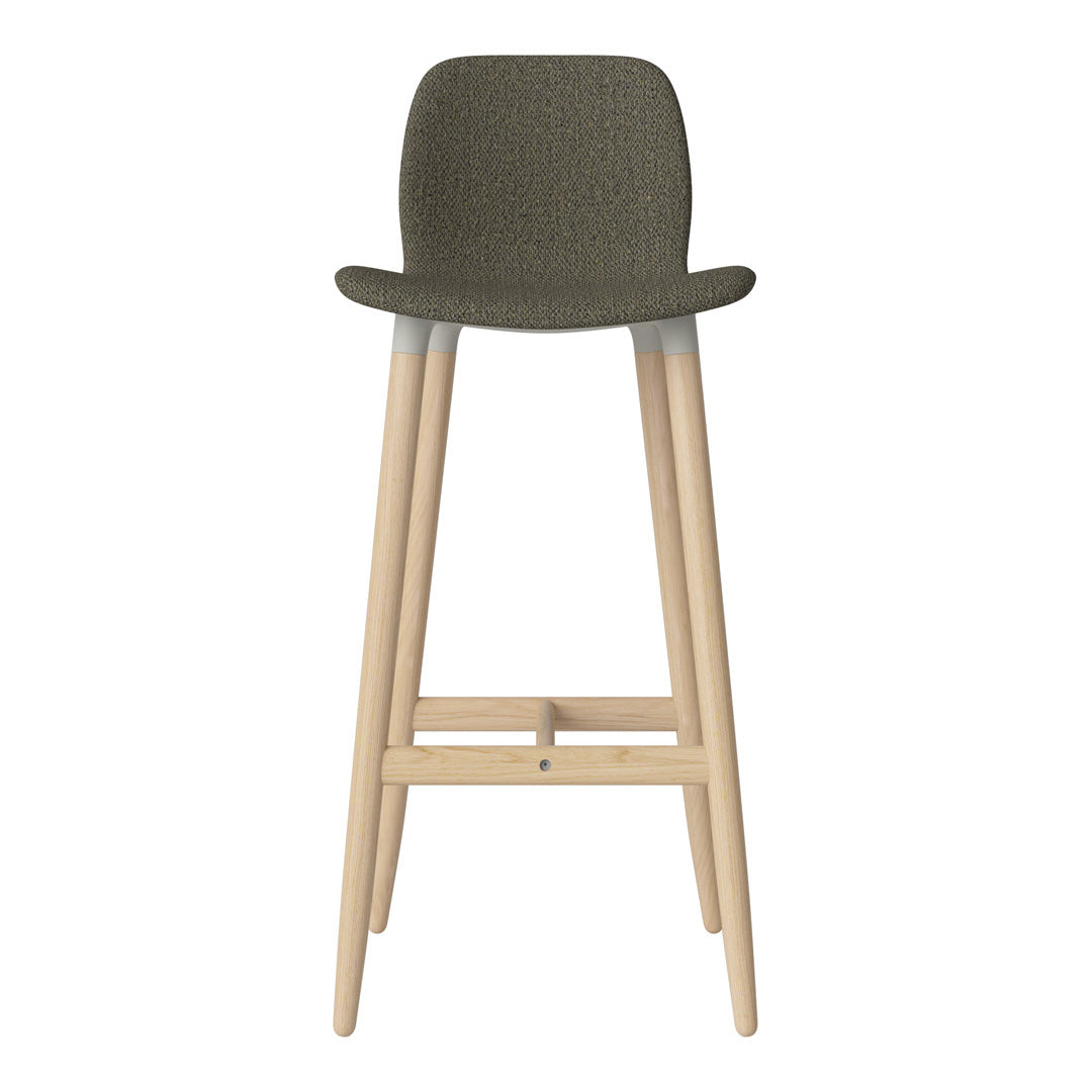 Seed Bar Chair - Upholstered - Oiled Oak Base, White Pigmented