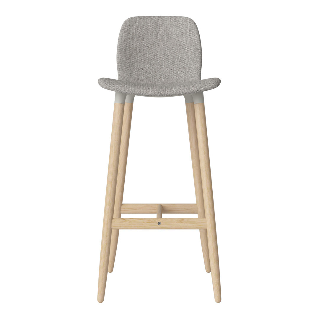 Seed Bar Chair - Upholstered - Oiled Oak Base, White Pigmented