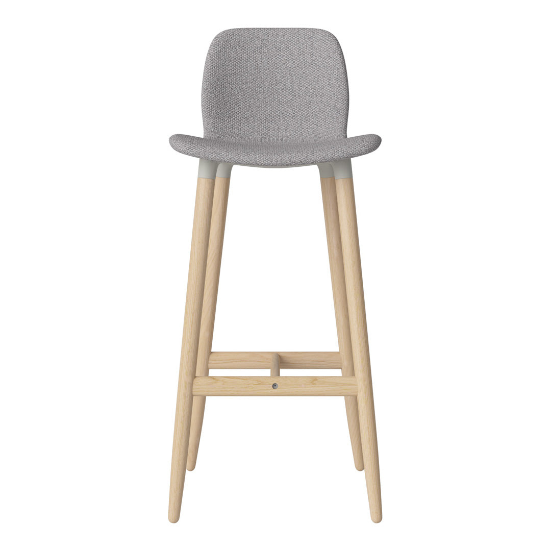 Seed Bar Chair - Upholstered - Oiled Oak Base, White Pigmented
