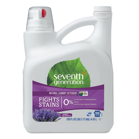 NATURAL LIQUID LAUNDRY DETERGENT, LAVENDER AND BLUE EUCALYPTUS, 99 LOADS, 150 OZ