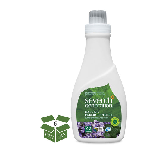 Natural Liquid Fabric Softener, Blue Eucalyptus & Lavender, 42 Loads, 32oz, 6/ct