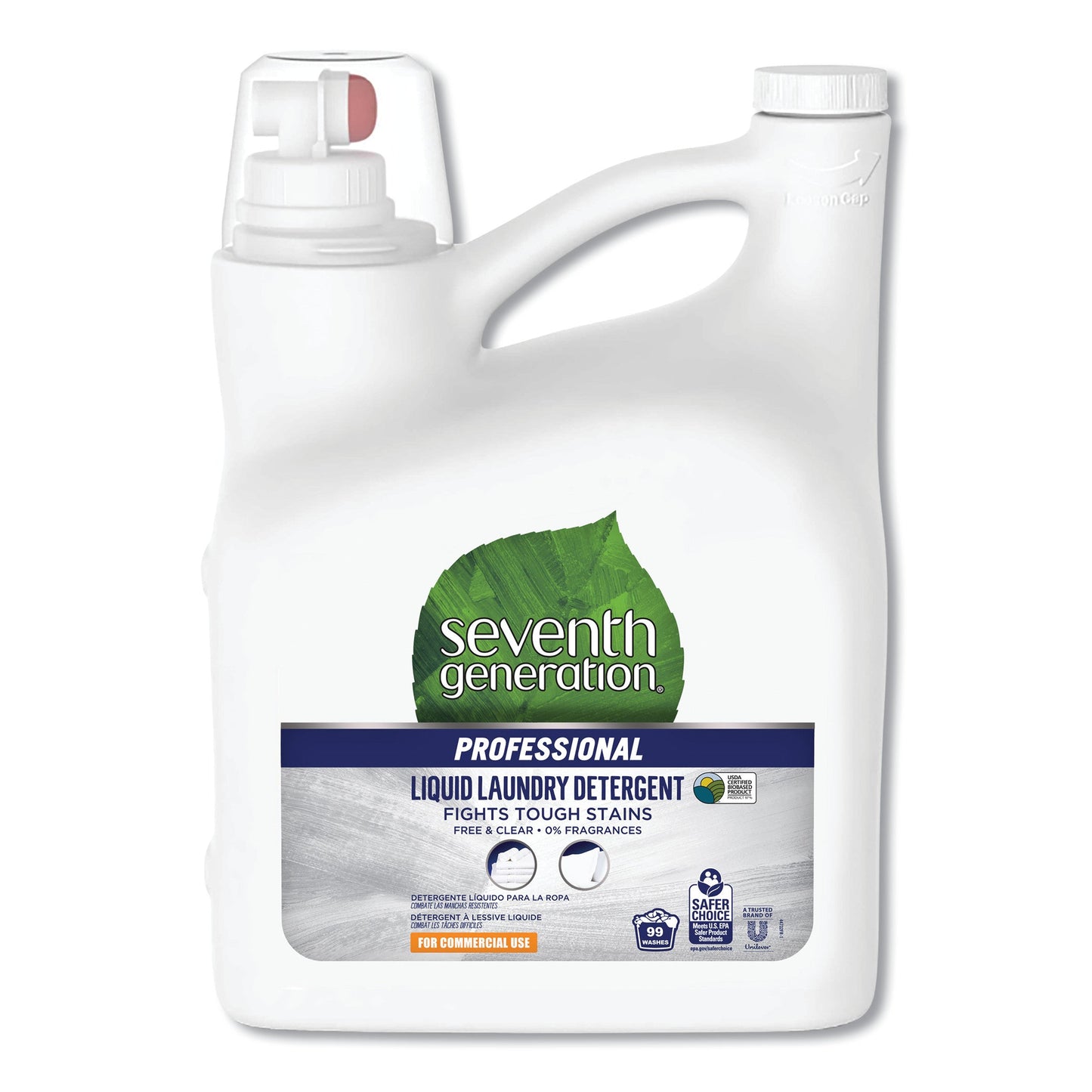 LIQUID LAUNDRY DETERGENT, FREE AND CLEAR SCENT, 150 OZ BOTTLE