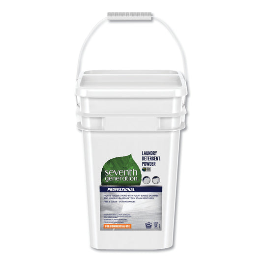 POWDER LAUNDRY DETERGENT, FREE AND CLEAR SCENT, 35 LB PAIL