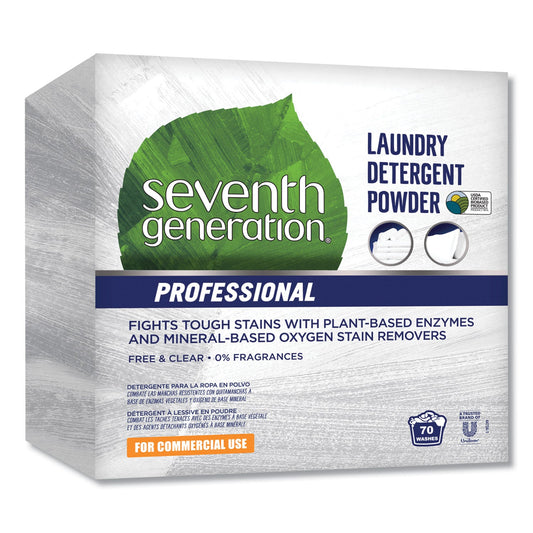POWDER LAUNDRY DETERGENT, FREE AND CLEAR, 70 LOADS, 112 OZ BOX, 4/CARTON