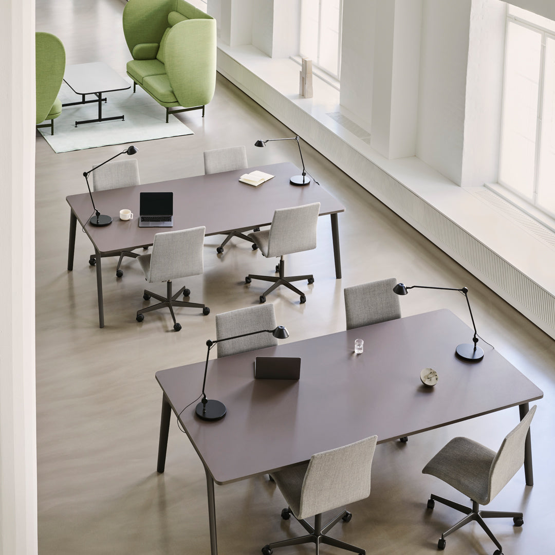 Oxford Low Back Chair - 5 Star Base w/ Casters - Height Adjustable