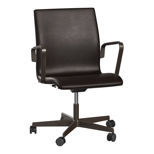Oxford Low Back Office Armchair - 5 Star Base & Casters - Height Adjustable