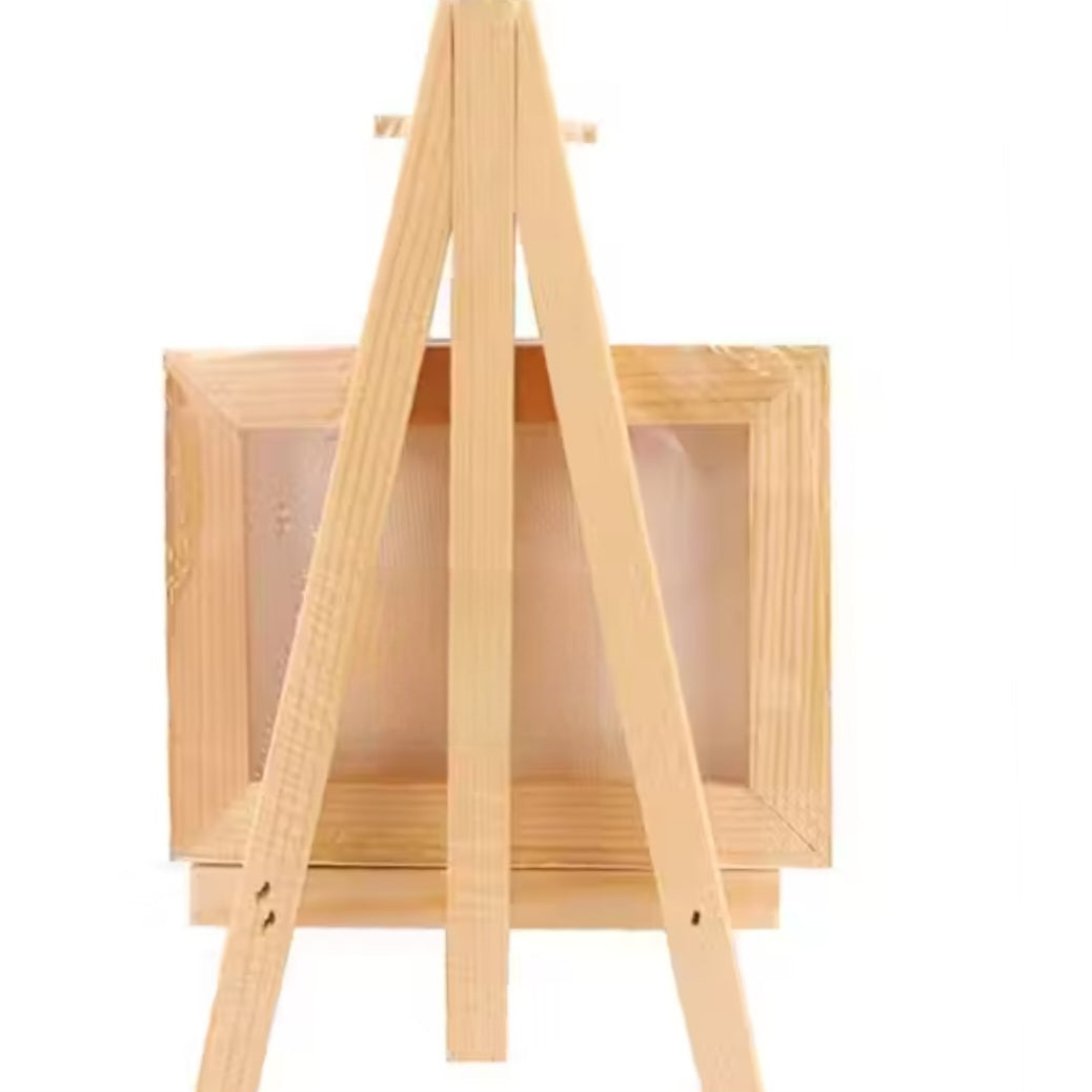 Mini Art Canvases & Wood Easel 4 x 6 or 5 x 7