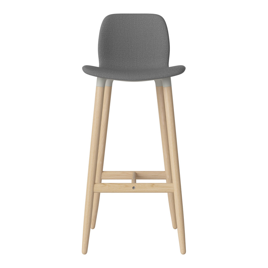 Seed Bar Chair - Upholstered - Oiled Oak Base, White Pigmented