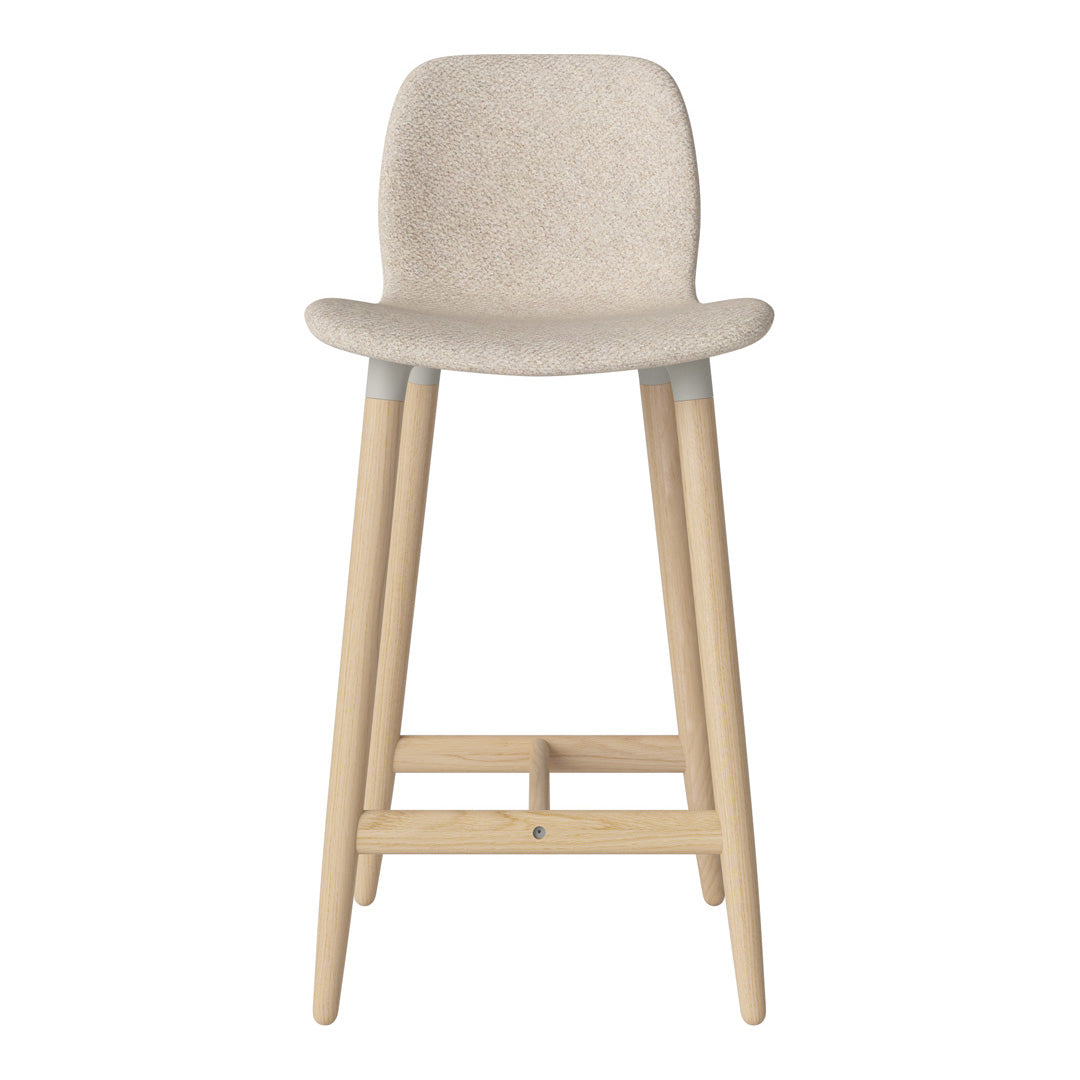 Seed Counter Chair - Upholstered - Oiled Oak Base, White Pigmented