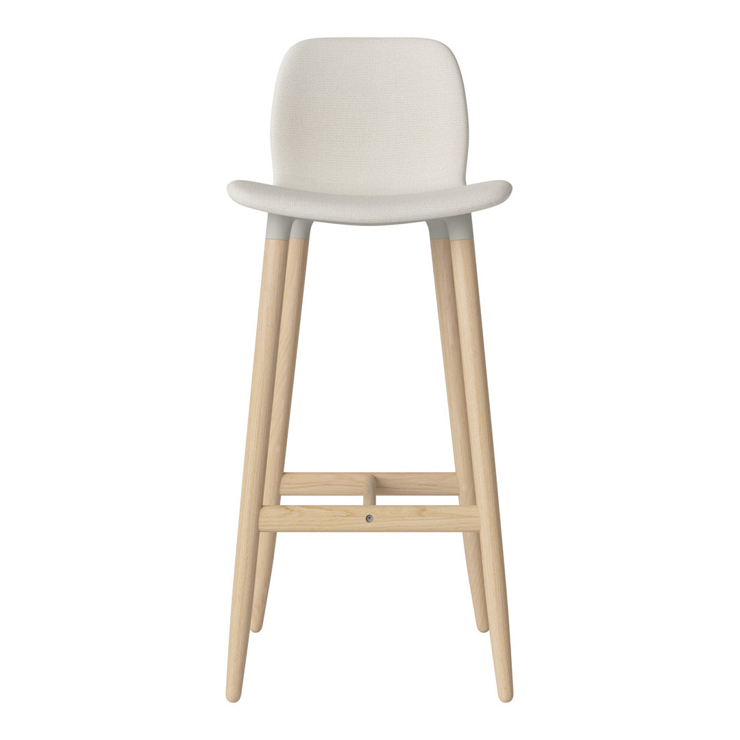 Seed Bar Chair - Upholstered - Oiled Oak Base, White Pigmented