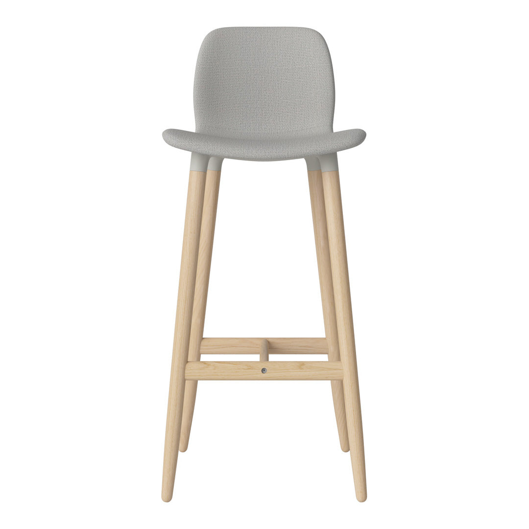Seed Bar Chair - Upholstered - Oiled Oak Base, White Pigmented