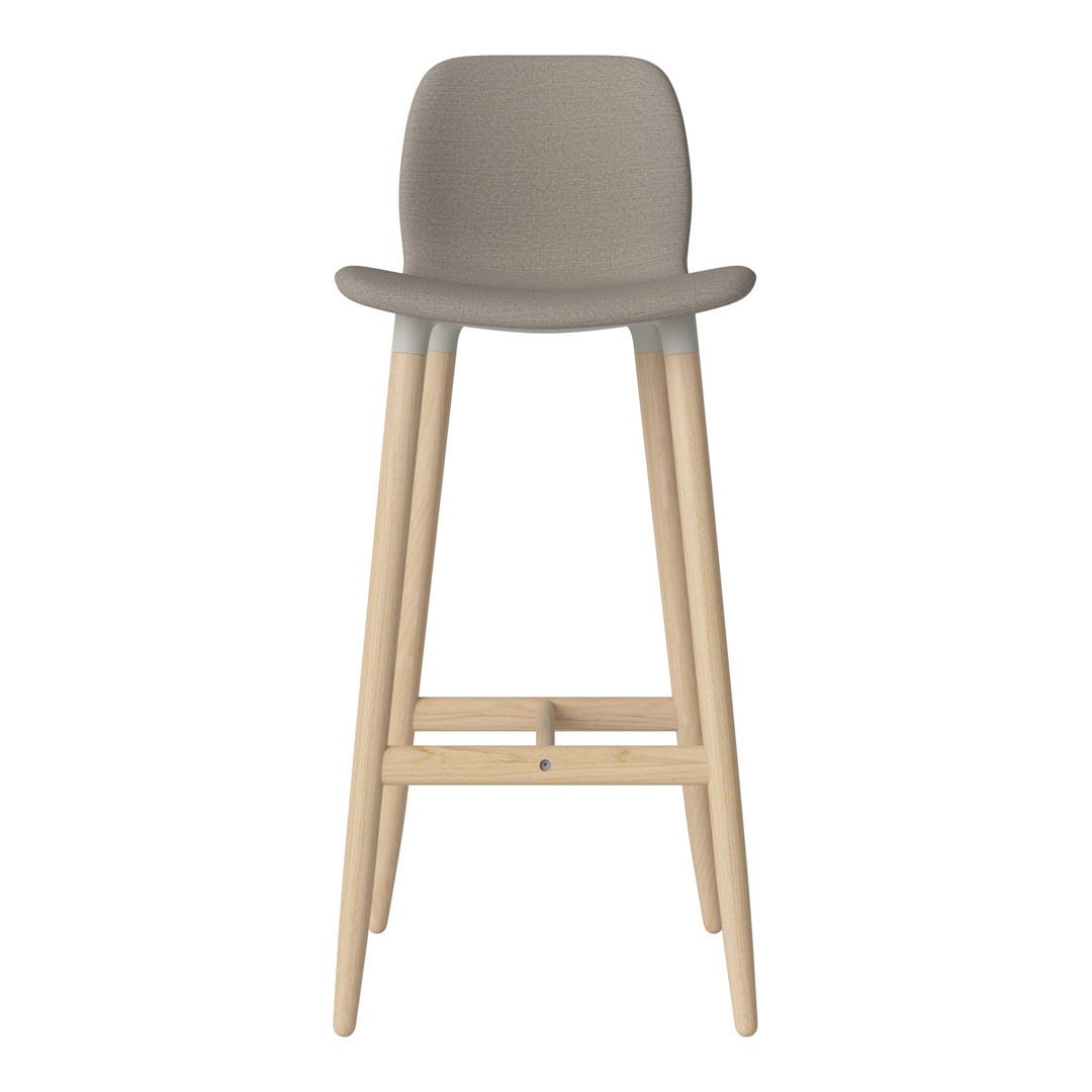 Seed Bar Chair - Upholstered - Oiled Oak Base, White Pigmented