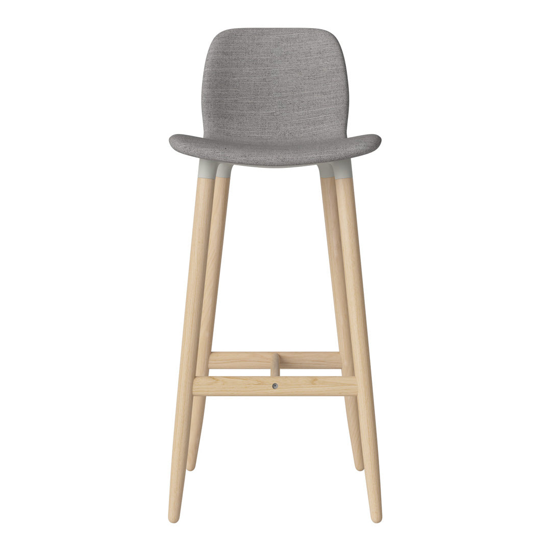 Seed Bar Chair - Upholstered - Oiled Oak Base, White Pigmented