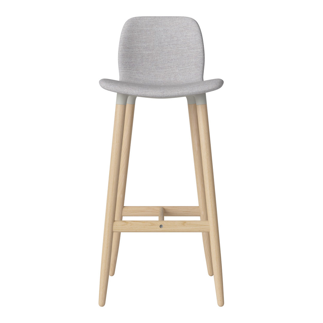 Seed Bar Chair - Upholstered - Oiled Oak Base, White Pigmented