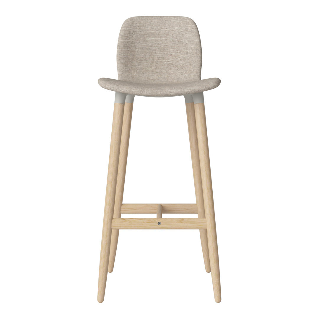 Seed Bar Chair - Upholstered - Oiled Oak Base, White Pigmented