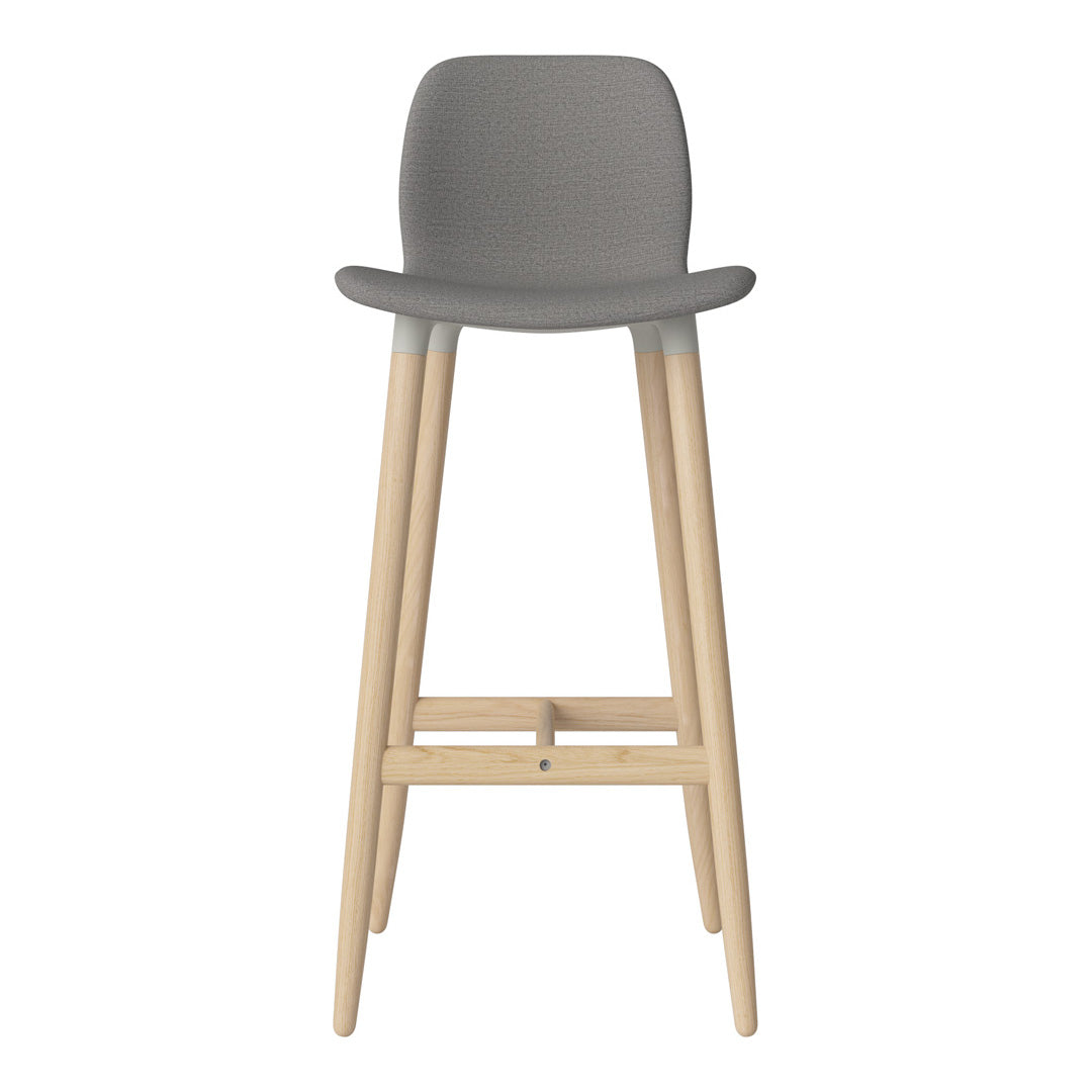 Seed Bar Chair - Upholstered - Oiled Oak Base, White Pigmented