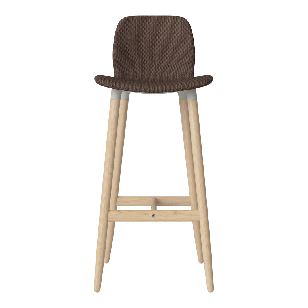 Seed Bar Chair - Upholstered - Oiled Oak Base, White Pigmented