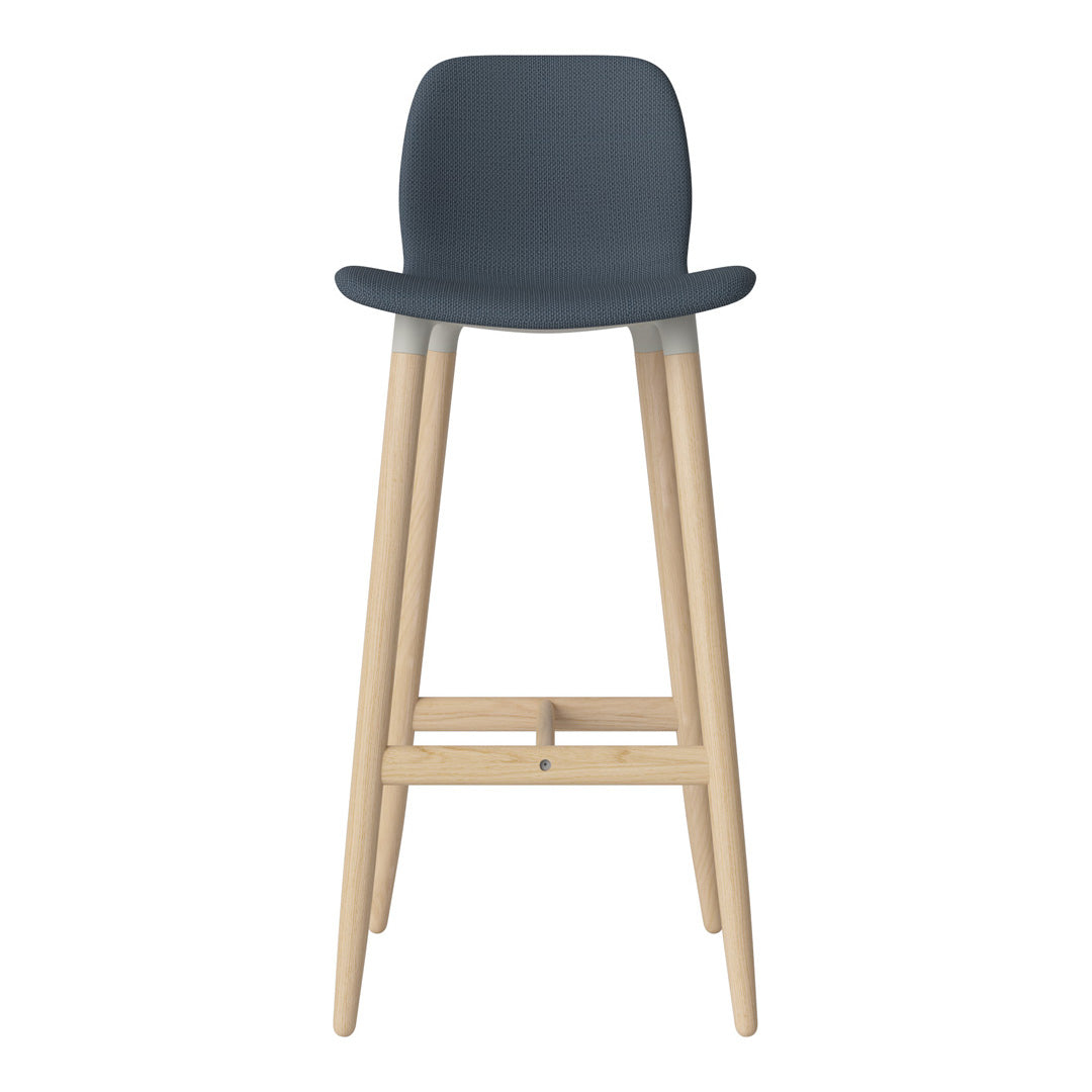 Seed Bar Chair - Upholstered - Oiled Oak Base, White Pigmented