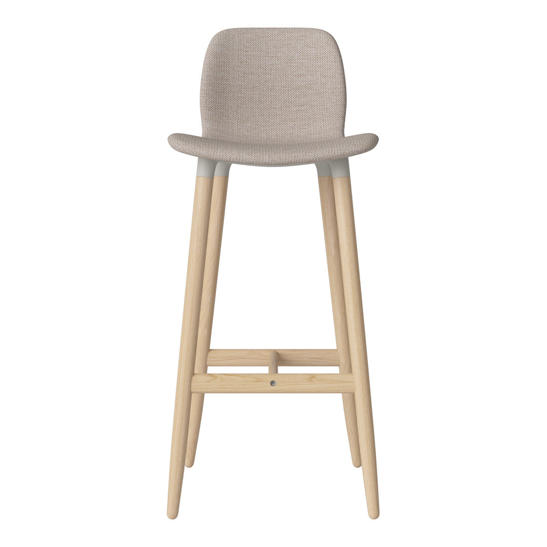 Seed Bar Chair - Upholstered - Oiled Oak Base, White Pigmented