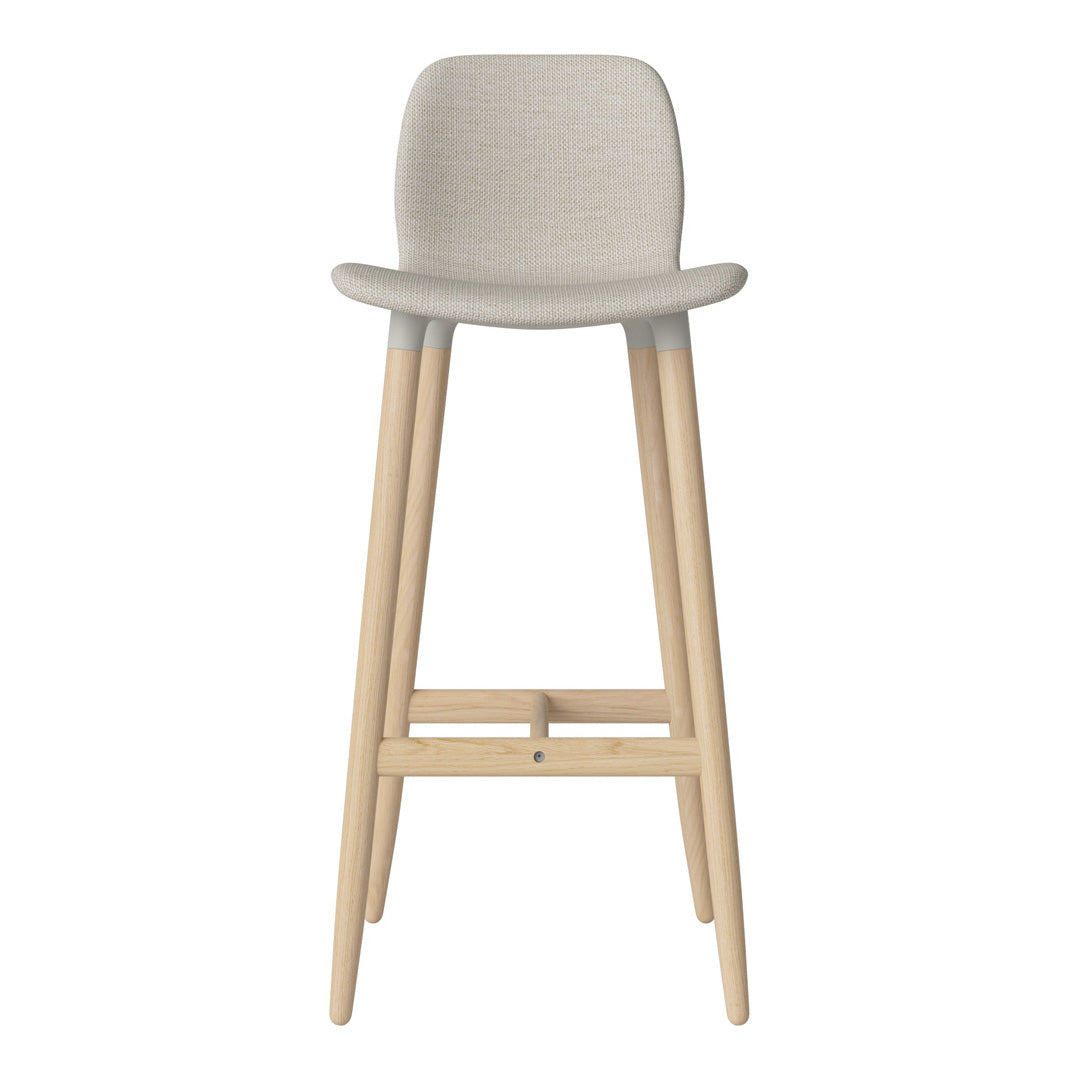 Seed Bar Chair - Upholstered - Oiled Oak Base, White Pigmented