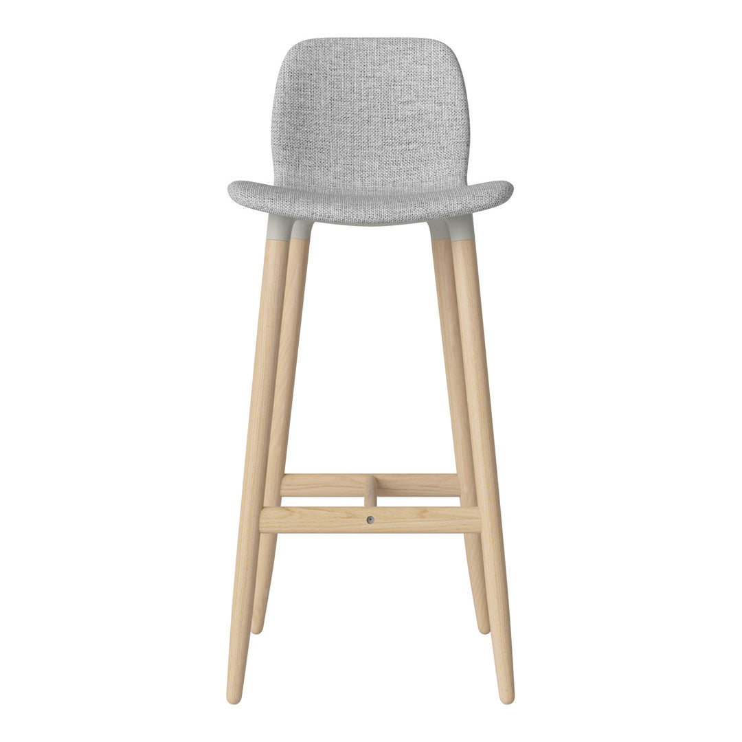 Seed Bar Chair - Upholstered - Oiled Oak Base, White Pigmented