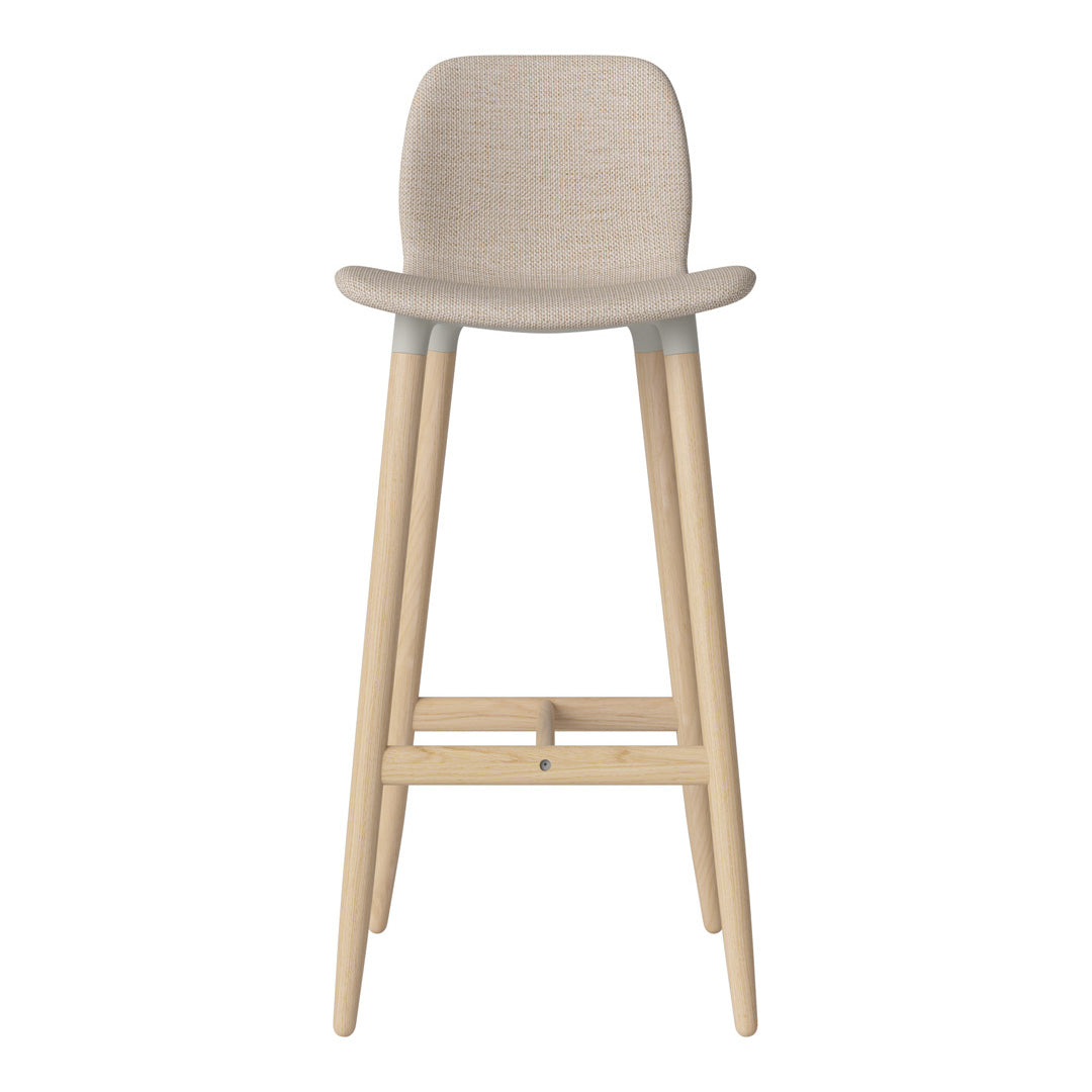 Seed Bar Chair - Upholstered - Oiled Oak Base, White Pigmented