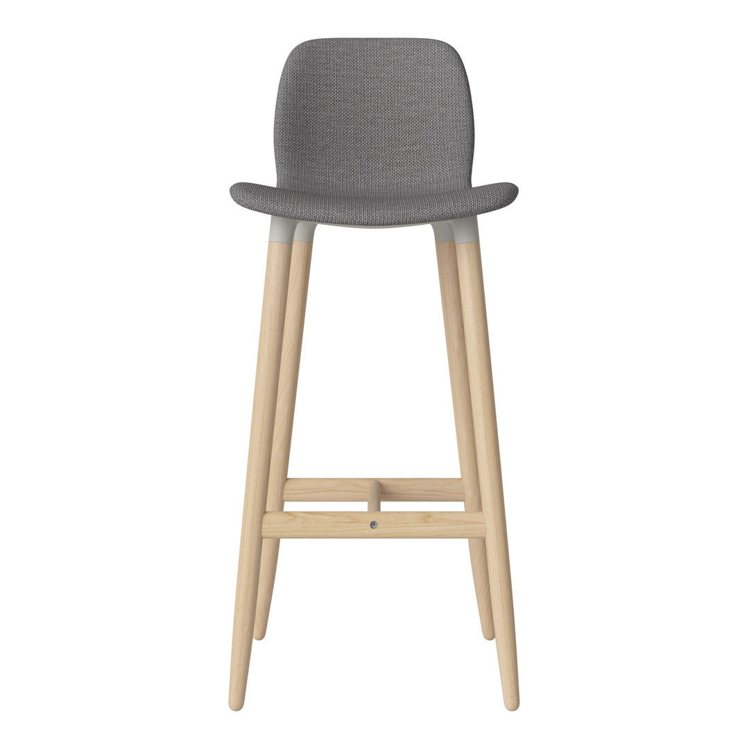 Seed Bar Chair - Upholstered - Oiled Oak Base, White Pigmented