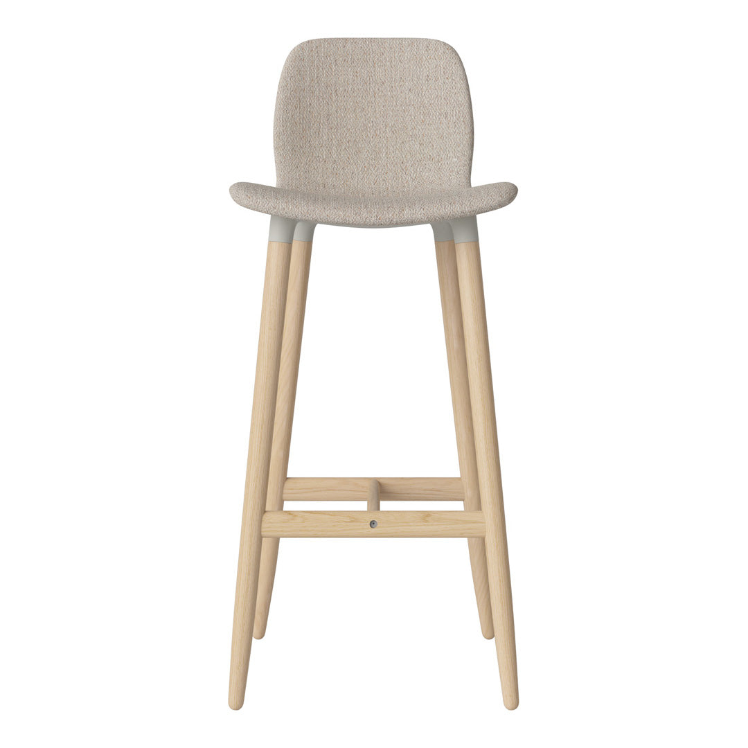 Seed Bar Chair - Upholstered - Oiled Oak Base, White Pigmented
