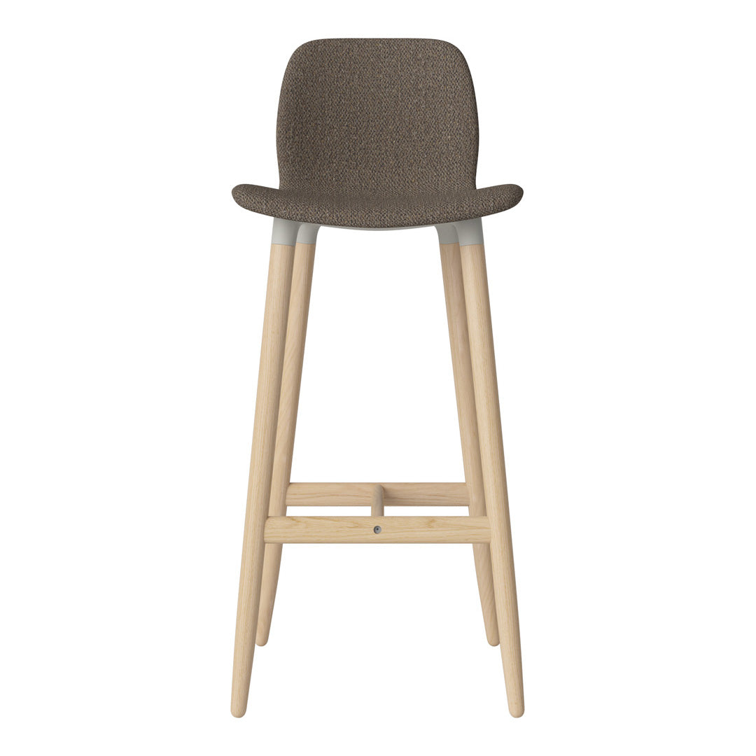 Seed Bar Chair - Upholstered - Oiled Oak Base, White Pigmented