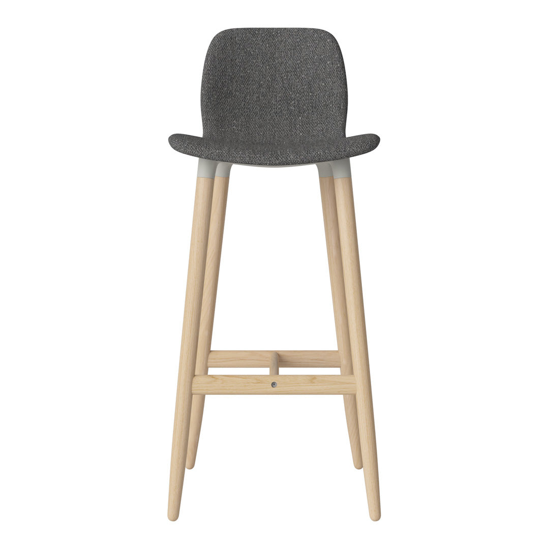 Seed Bar Chair - Upholstered - Oiled Oak Base, White Pigmented