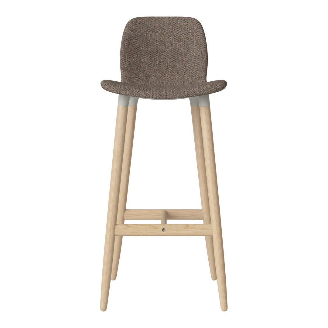 Seed Bar Chair - Upholstered - Oiled Oak Base, White Pigmented