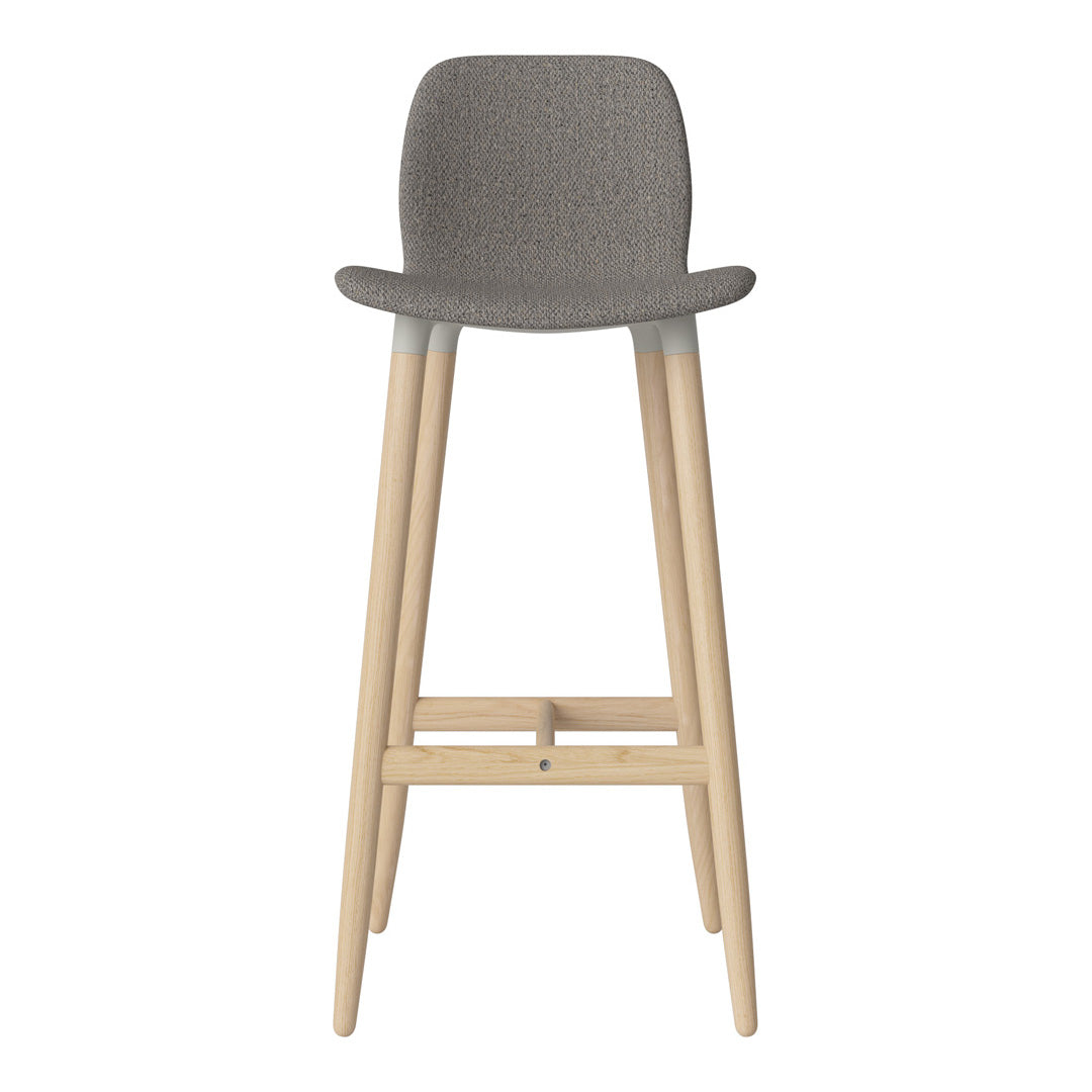 Seed Bar Chair - Upholstered - Oiled Oak Base, White Pigmented