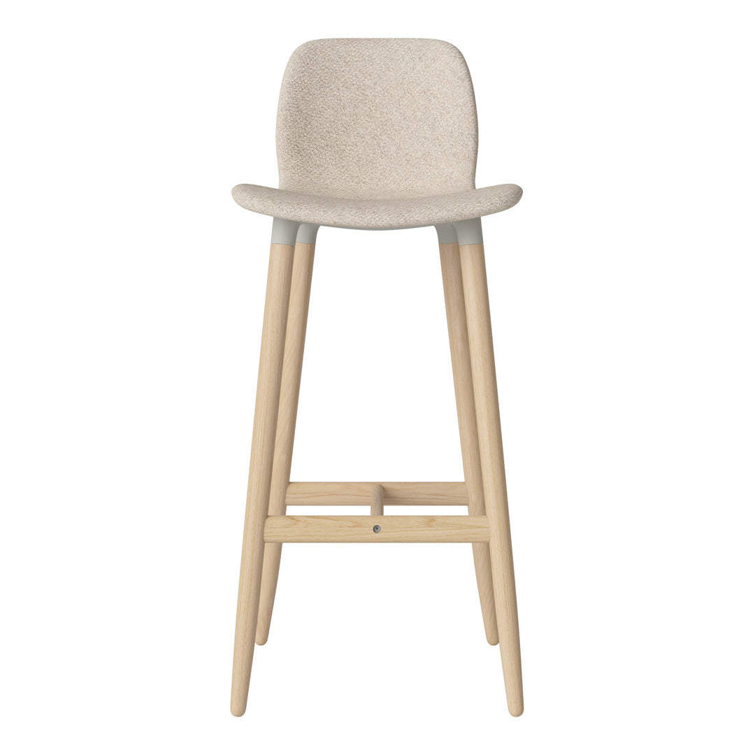 Seed Bar Chair - Upholstered - Oiled Oak Base, White Pigmented
