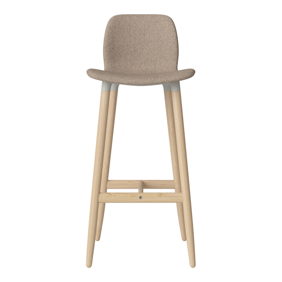 Seed Bar Chair - Upholstered - Oiled Oak Base, White Pigmented