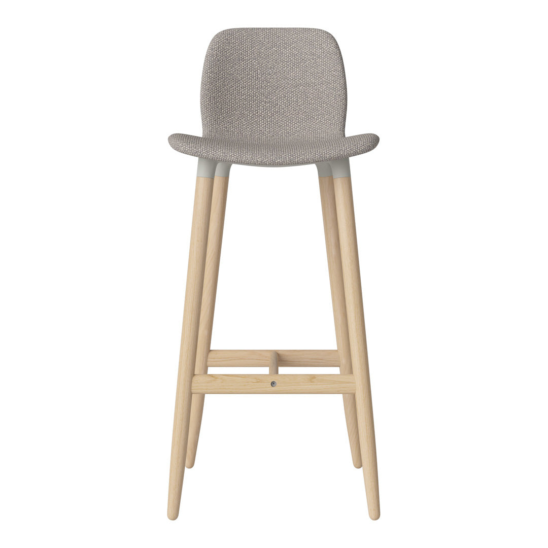 Seed Bar Chair - Upholstered - Oiled Oak Base, White Pigmented
