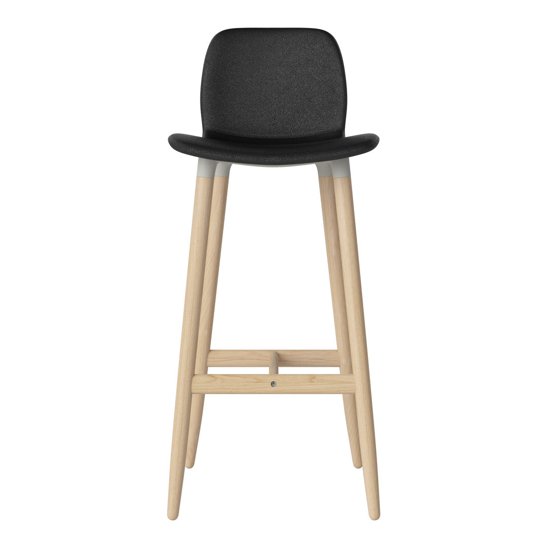 Seed Bar Chair - Upholstered - Oiled Oak Base, White Pigmented
