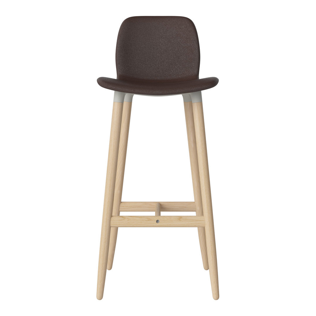 Seed Bar Chair - Upholstered - Oiled Oak Base, White Pigmented