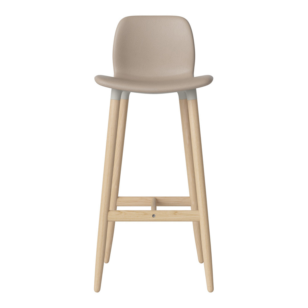 Seed Bar Chair - Upholstered - Oiled Oak Base, White Pigmented
