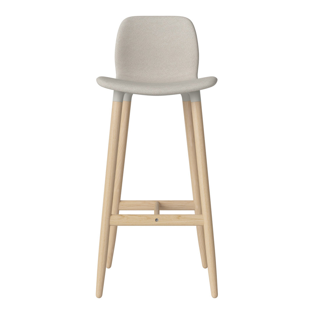 Seed Bar Chair - Upholstered - Oiled Oak Base, White Pigmented