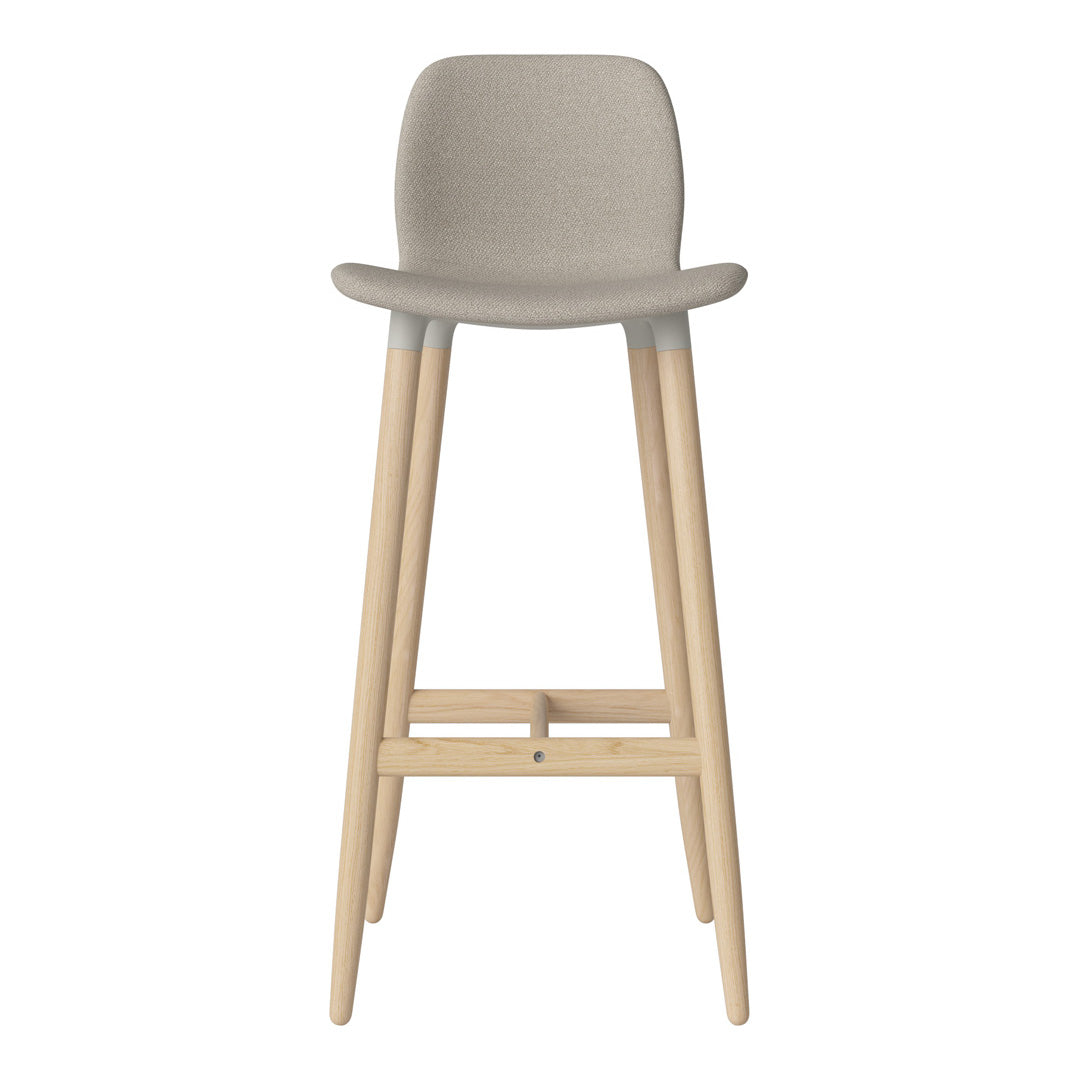 Seed Bar Chair - Upholstered - Oiled Oak Base, White Pigmented