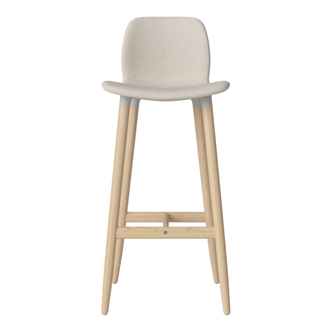 Seed Bar Chair - Upholstered - Oiled Oak Base, White Pigmented