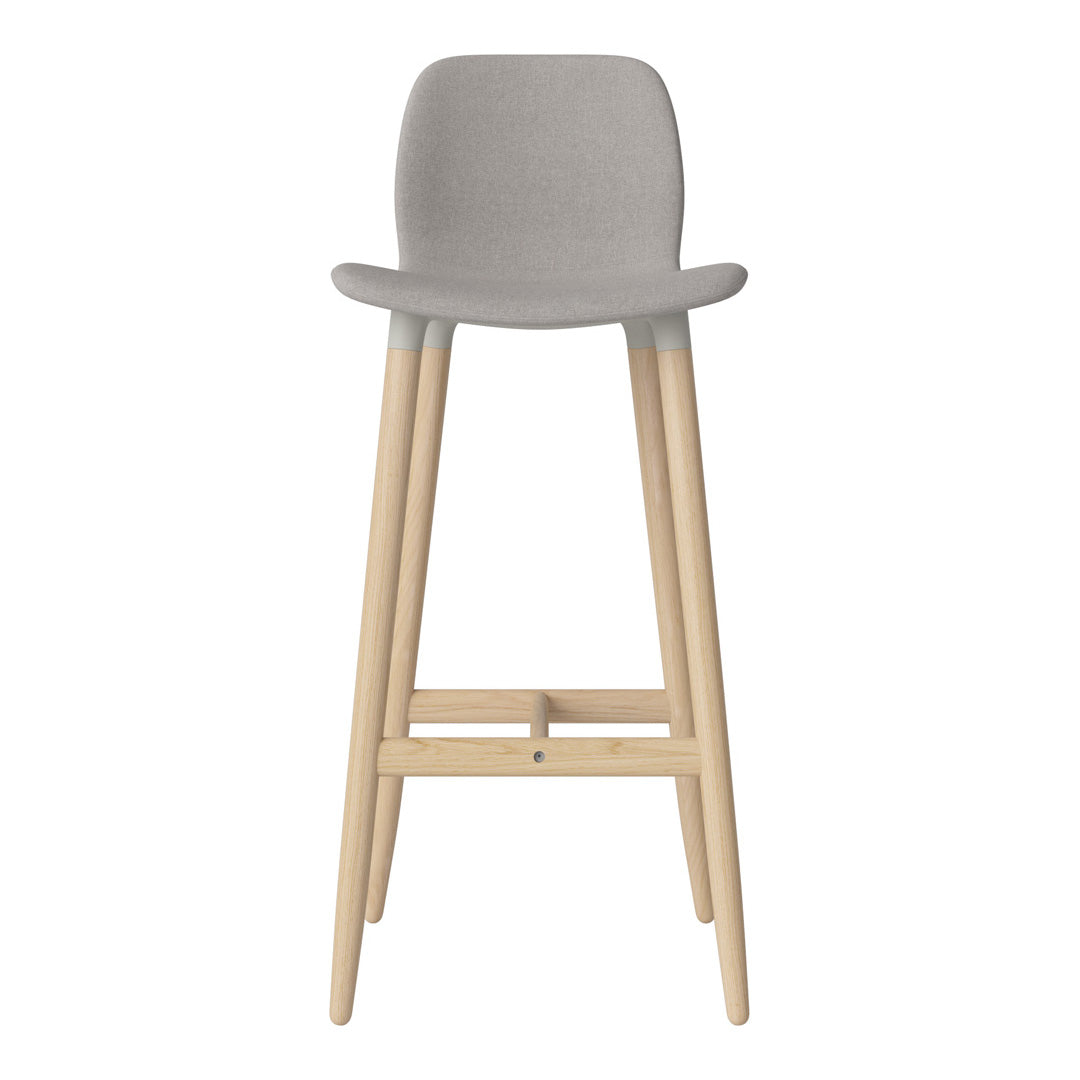 Seed Bar Chair - Upholstered - Oiled Oak Base, White Pigmented