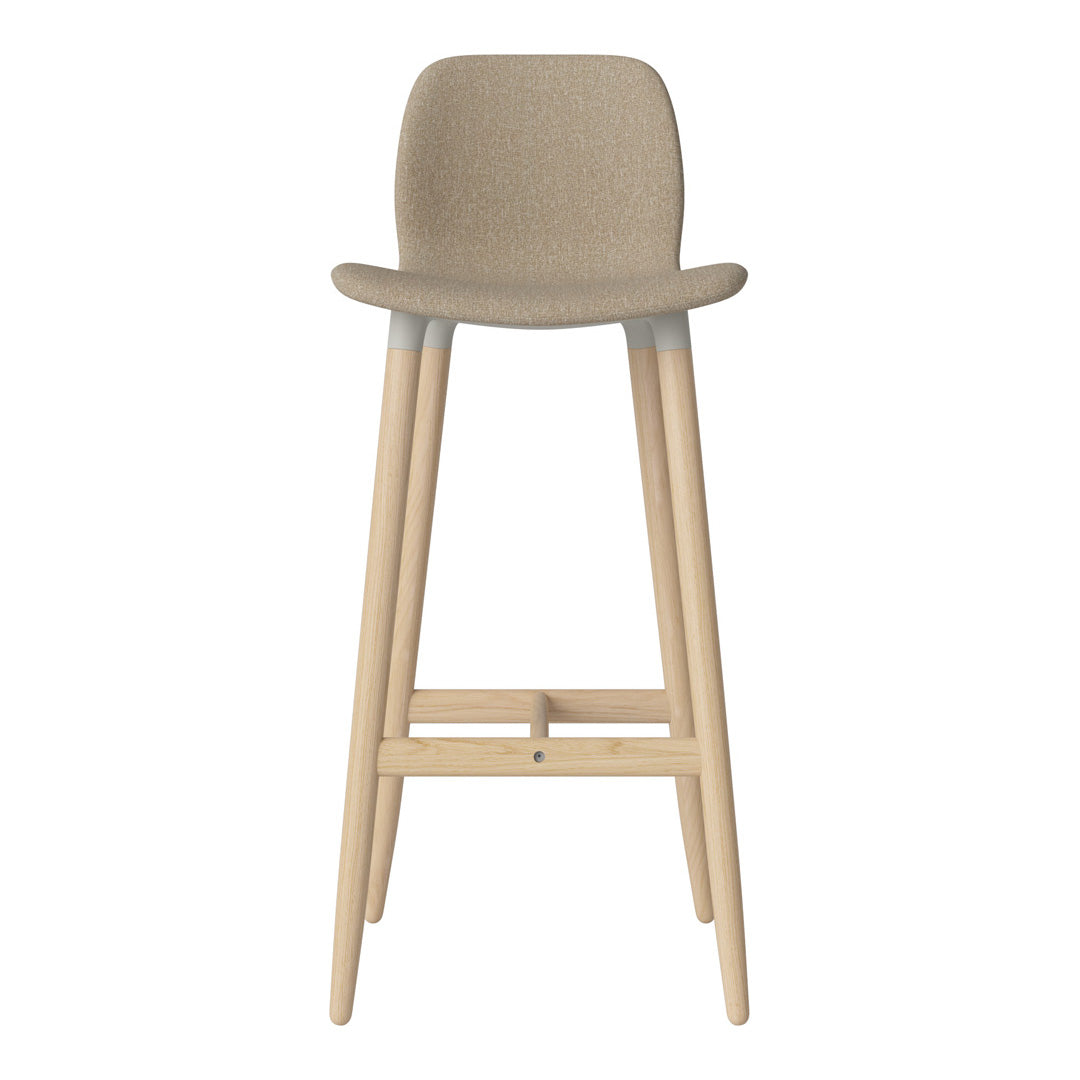 Seed Bar Chair - Upholstered - Oiled Oak Base, White Pigmented
