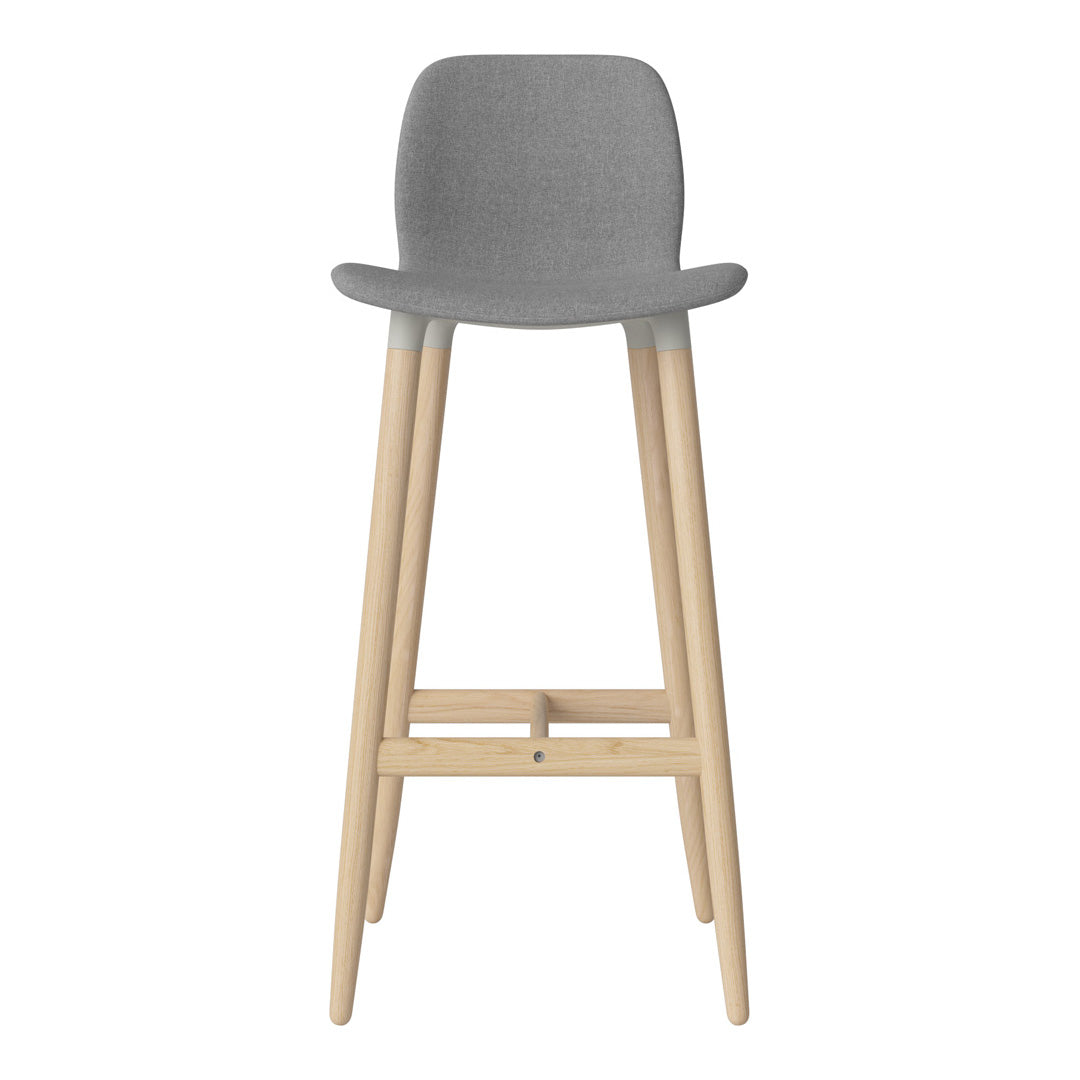 Seed Bar Chair - Upholstered - Oiled Oak Base, White Pigmented