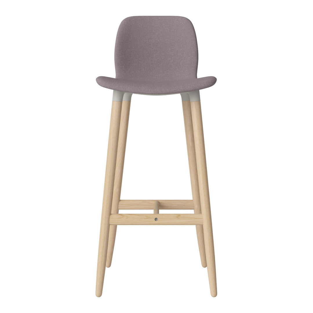 Seed Bar Chair - Upholstered - Oiled Oak Base, White Pigmented
