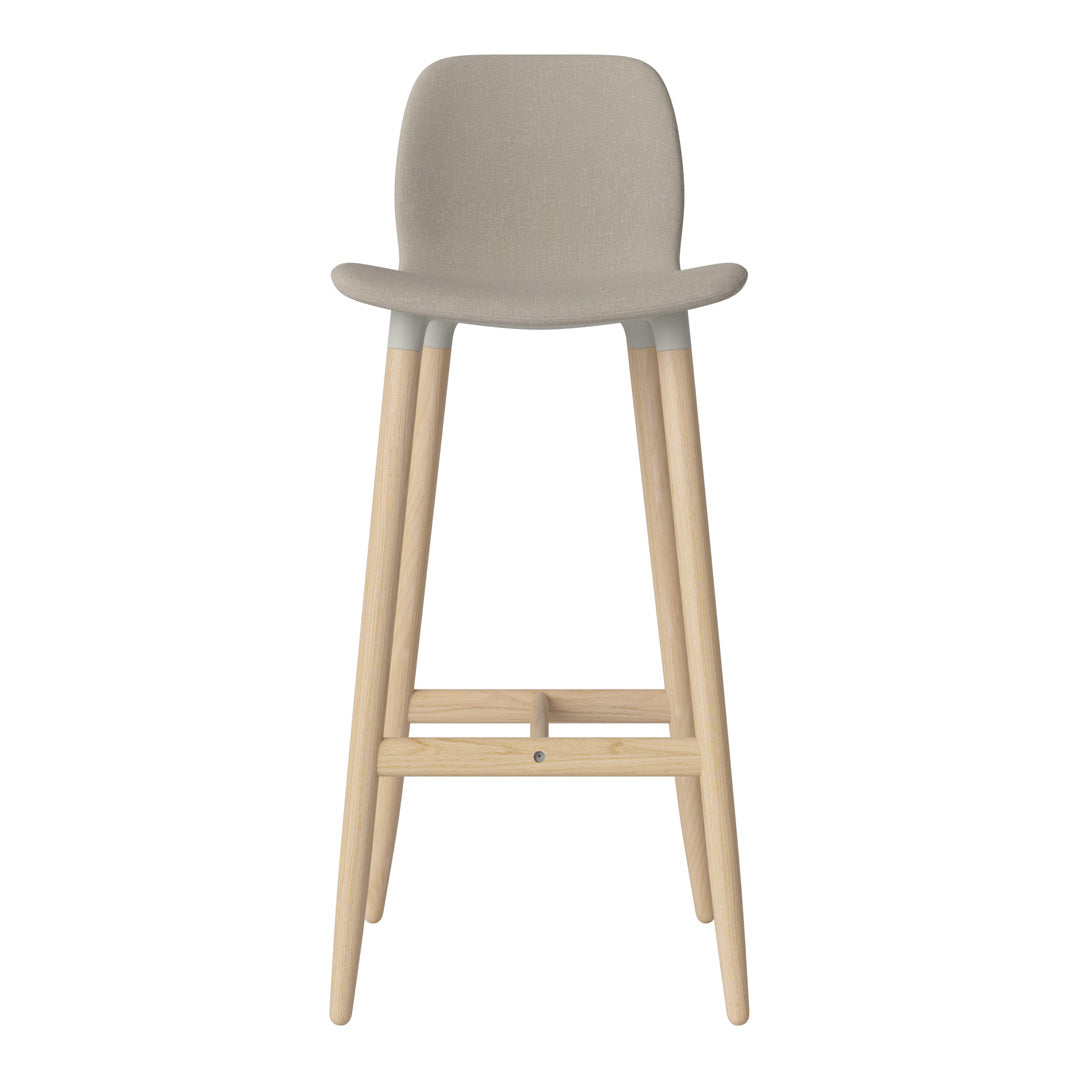 Seed Bar Chair - Upholstered - Oiled Oak Base, White Pigmented