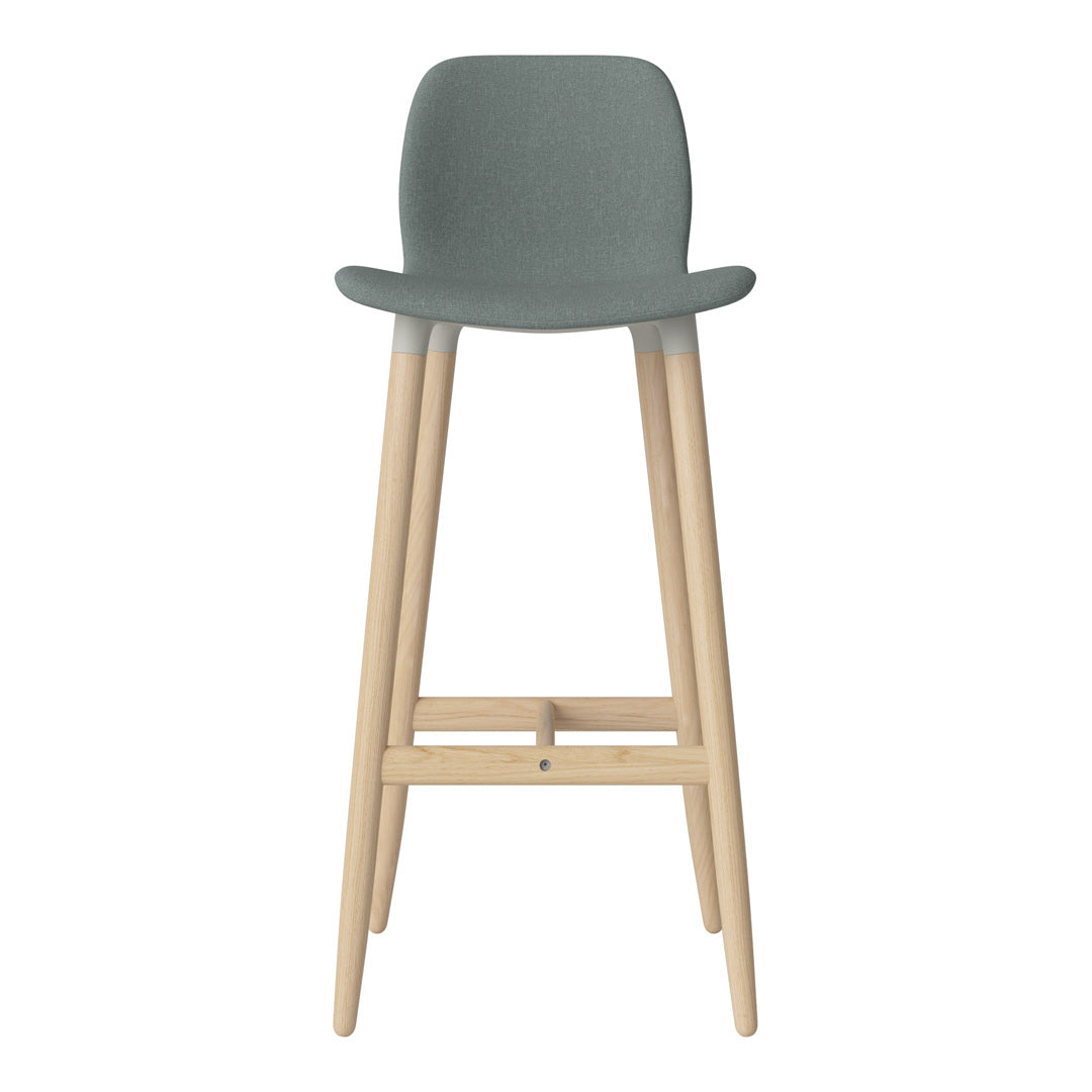 Seed Bar Chair - Upholstered - Oiled Oak Base, White Pigmented